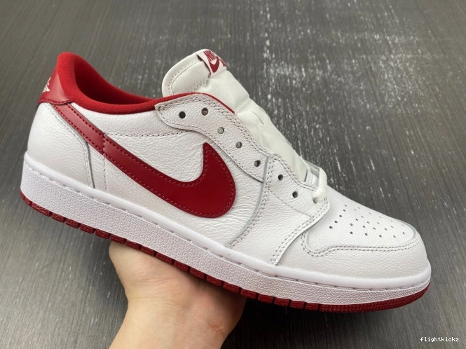 White 1 Jordan 705329-101 Retro Varsity Low Red 1105